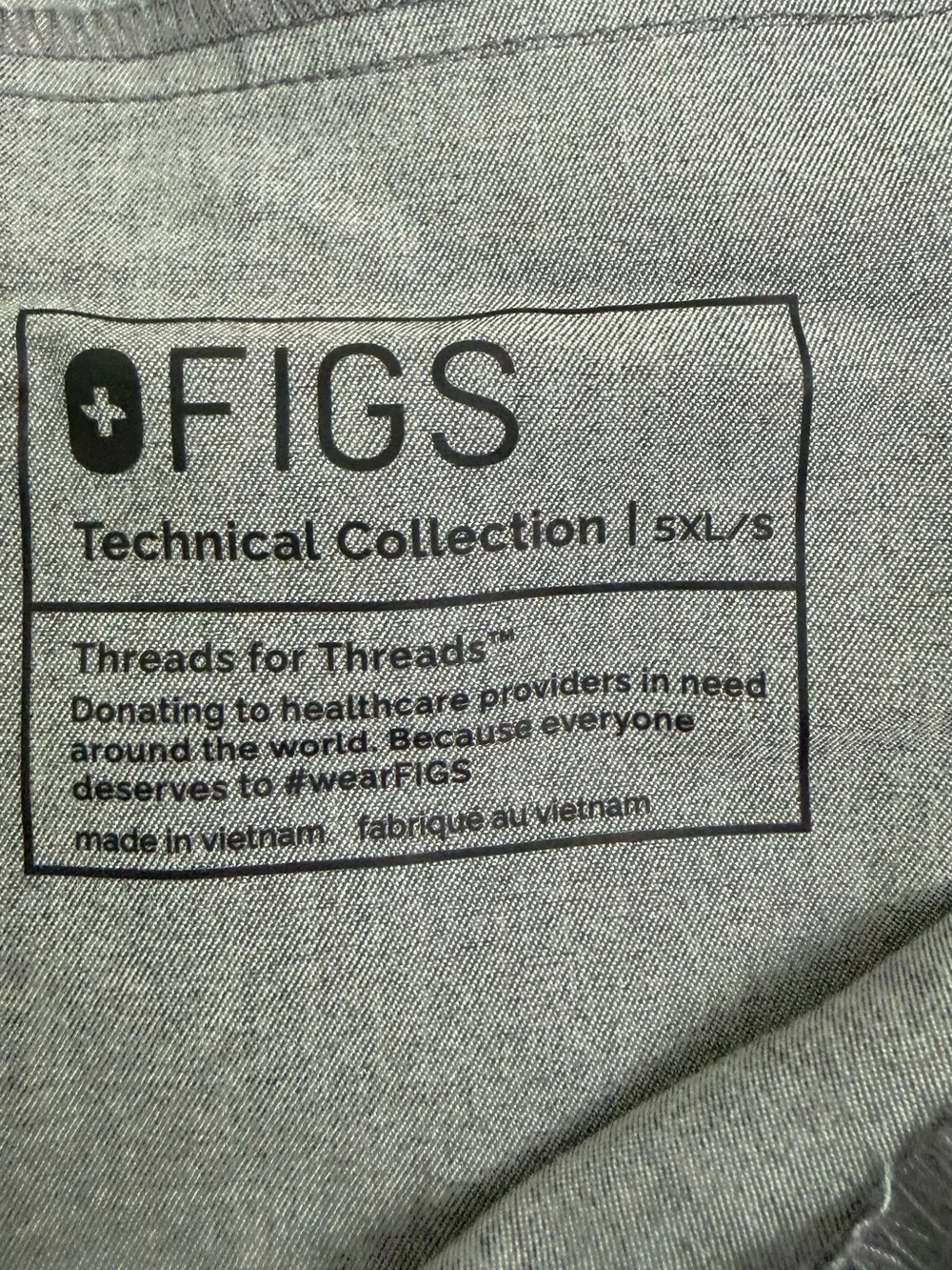 FIGS | Tansen Casual Scrub Pants | Graphite Grey| 5XL/S